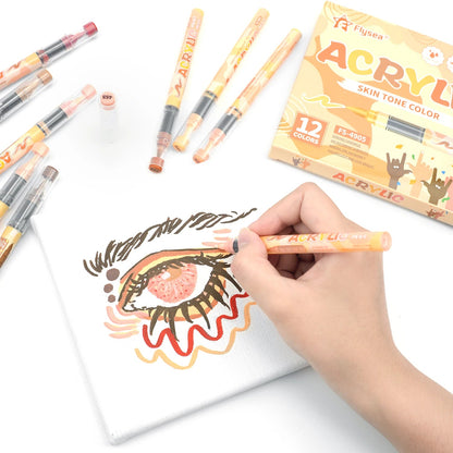 Skin Tones Art Markers,Soft Brush Tip Acrylic Paint Pens,Quick-Drying Waterproof for Sketching,Wood,Glass,Fabric,Rocks Painting    Home Decor Supply | Online Retail | ShoreShopper.com