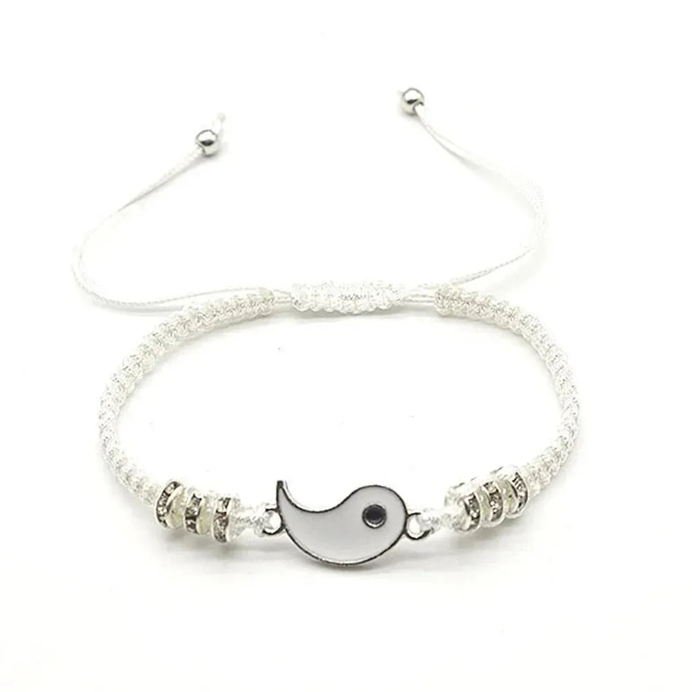 2 PC Jewelry Set Couple Black White Tai Chi Bracelet Rope Adjustable Chain Set Simple Style Daily Wear Jewelry    Home Decor Supply | Online Retail | ShoreShopper.com