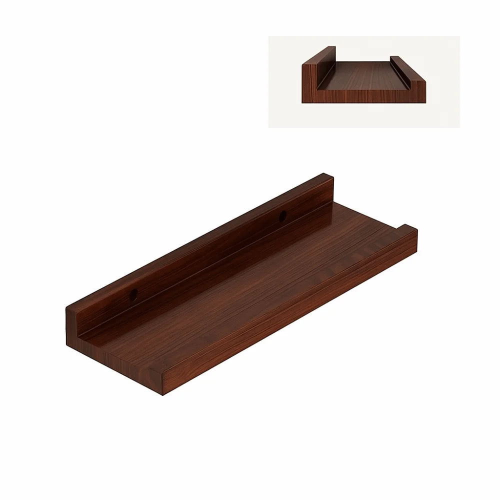 Space Saving Wooden Floating Shelf Minimalist Style Decorative Display Stand Rustic Bookshelf Organizer Living Room    Home Decor Supply | Online Retail | ShoreShopper.com