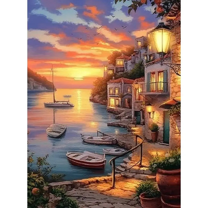 CHENISTORY Paint By Number House Landscape Kits Drawing On Canvas DIY Pictures By Number HandPainted Gift Home Decoration    Home Decor Supply | Online Retail | ShoreShopper.com