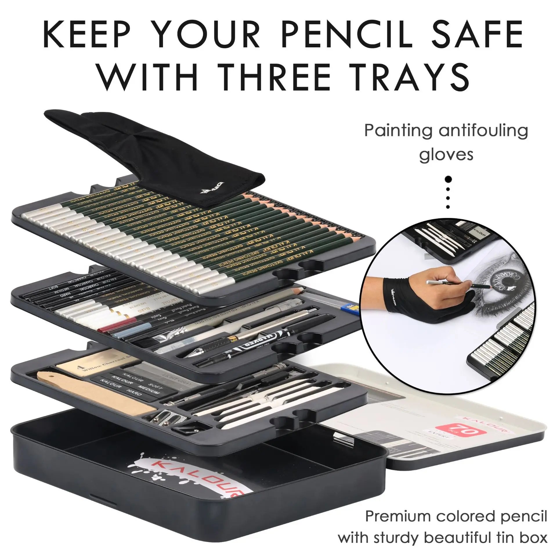 Professional Art Painting Set 70Pieces of Sketch Pencil Set Sketch Tool Set Art Painting Pencil Art Supplies for Painting    Home Decor Supply | Online Retail | ShoreShopper.com