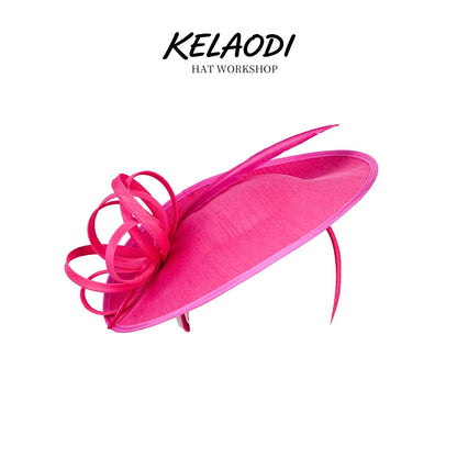 Hat Luxury Headwear Elegant Round Feather Headband Charming Hat Cocktail Party Wedding Headwear Guests Tea Party Top Hat    Your Coastal Marketplace | Shoreshopper.com