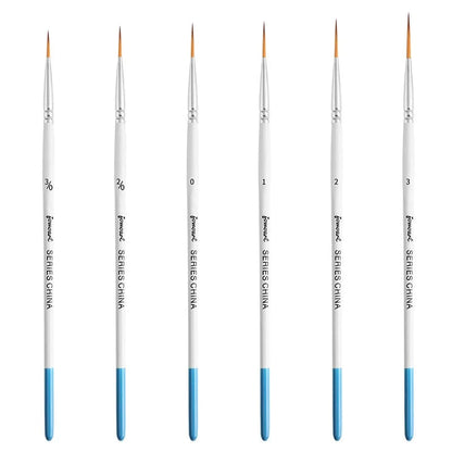 Artist Paint Brush 6 Pcs Set Thin Pen Extra Long Fine Point Liner Tip #000#00#0#1#2#3, Scale Models Nail Acrylic Oil Watercolor    Home Decor Supply | Online Retail | ShoreShopper.com