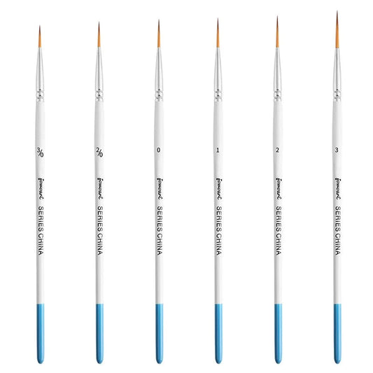 Artist Paint Brush 6 Pcs Set Thin Pen Extra Long Fine Point Liner Tip #000#00#0#1#2#3, Scale Models Nail Acrylic Oil Watercolor    Home Decor Supply | Online Retail | ShoreShopper.com