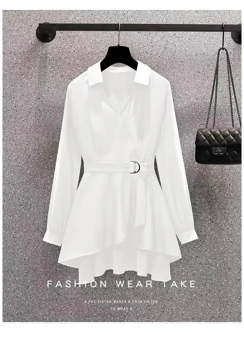 Women Blouses Summer Shirts 2025 New Short Spring High Waist Long Sleeve Shirt Casual Elegant Work Slim Fit White Black Y2k Top    Your Coastal Marketplace | Shoreshopper.com