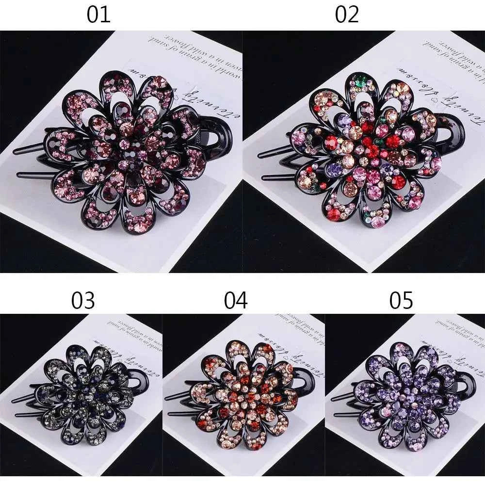 1pcs Ponytail Headwear Headwear Hair Accessories Duckbill Clip Hair Claws Hairgrip Women Hair Clips Rhinestone Hairpin