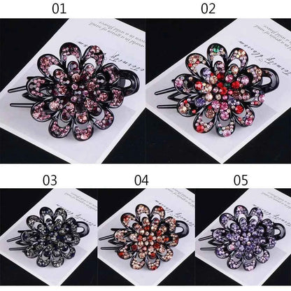 1pcs Ponytail Headwear Headwear Hair Accessories Duckbill Clip Hair Claws Hairgrip Women Hair Clips Rhinestone Hairpin