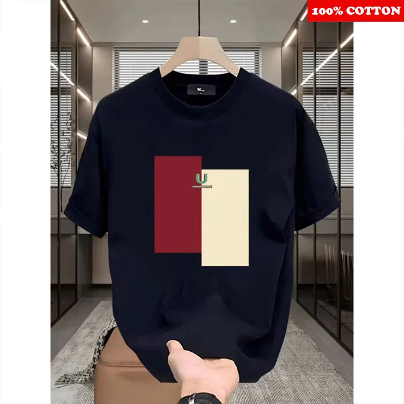 Fashion Paris Print T-shirt Men's Summer New 2025 New 100% Cotton Neck Short Short Sleeve Tee Gym Casual comfort Sports Top Men    Home Decor Supply | Online Retail | ShoreShopper.com