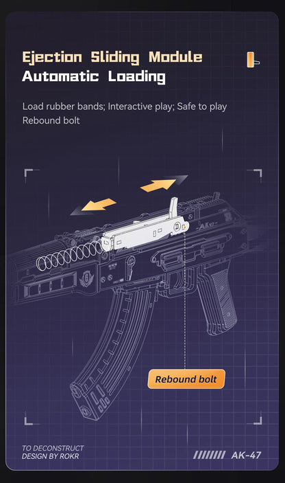 Robotime Rokr Automatic Rifle AK47 3D Wooden Gun Funny DIY Building Block Toys for Kids Adults Justice Guard Wooden PuzzleLQ901    Home Decor Supply | Online Retail | ShoreShopper.com