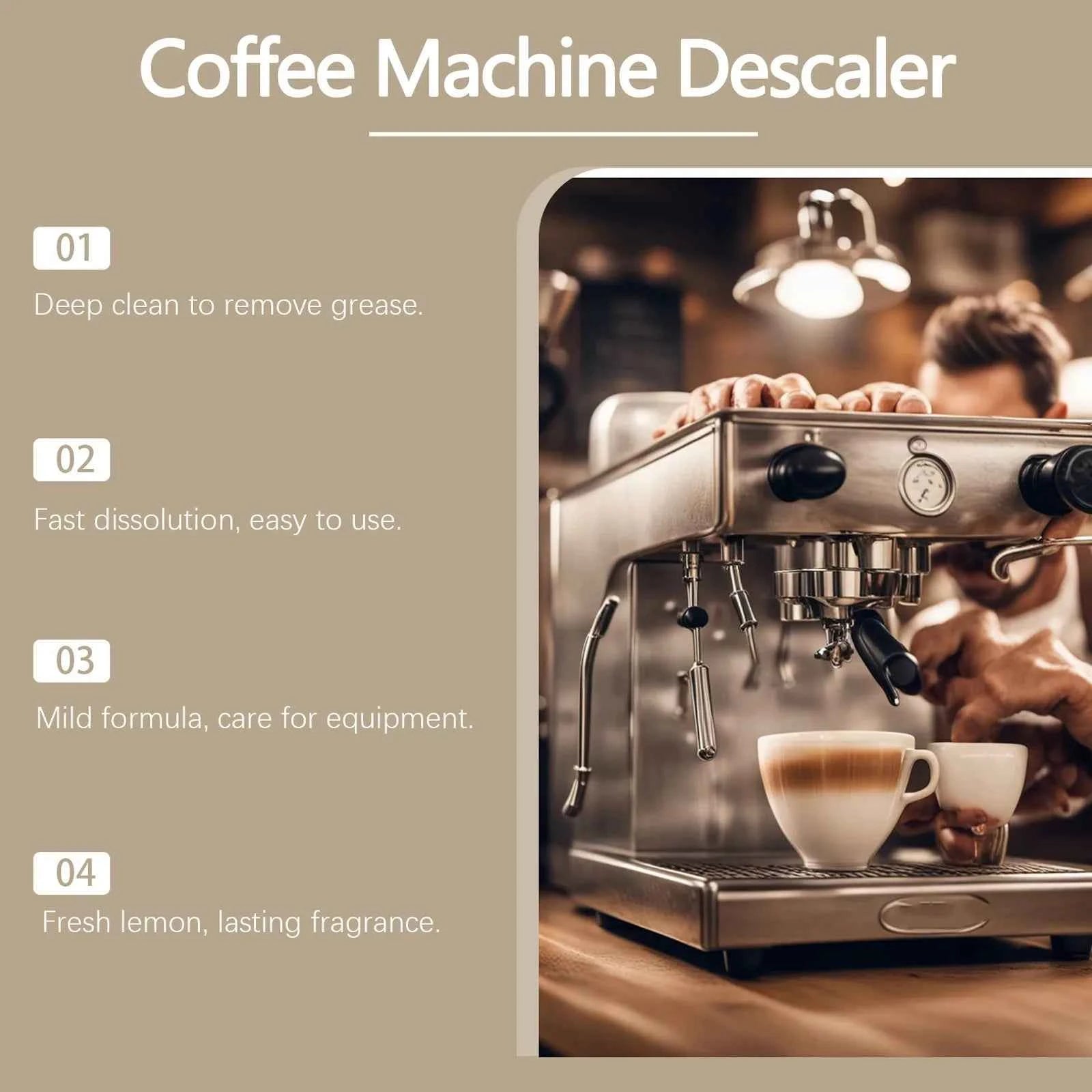 Coffee Machine Cleaning Solution Descaling Agent Get Cleaning All-Purpose Cleaner Kitchen Accessories 1 Bottle 100ml