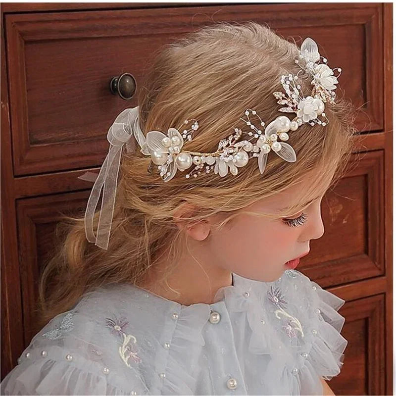 Children's Headwear Elegant Flower Wreath Fairy Crown Headband Princess Children's Hair Birthday Performance Runway Accessories    Your Coastal Marketplace | Shoreshopper.com