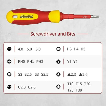 9714B 500V Insulated Screwdriver Set 12Pcs Double-Ended Insulated Screwdriver Tool with Non-Slip Handle All-in-One Prem    Home Decor Supply | Online Retail | ShoreShopper.com