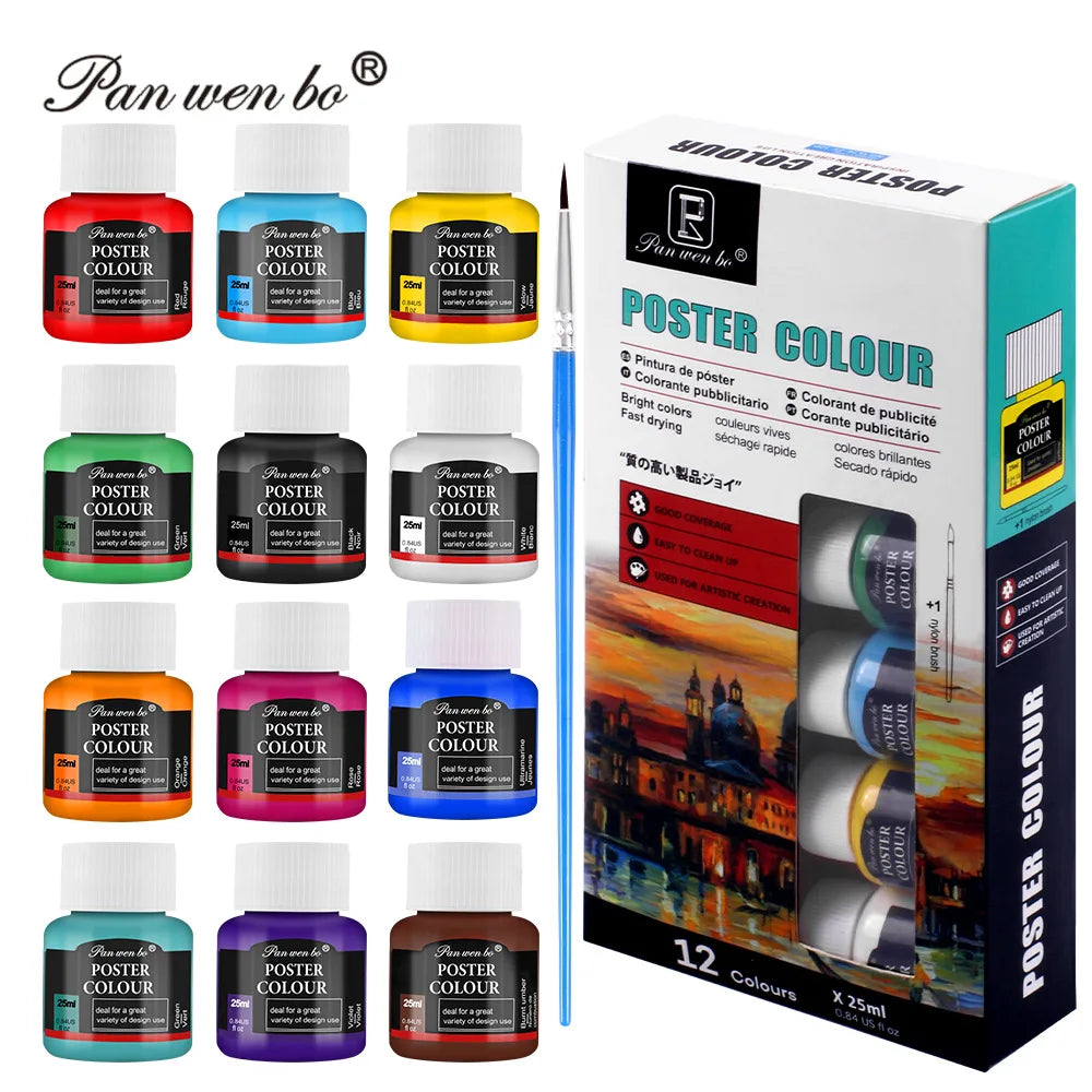 Acrylic Paint Set 6/12 Colors 25ml,Water-Proof Portable Art Rich Pigments for DlY Craft,Drawing,Painting,Canvas, Rock    Home Decor Supply | Online Retail | ShoreShopper.com