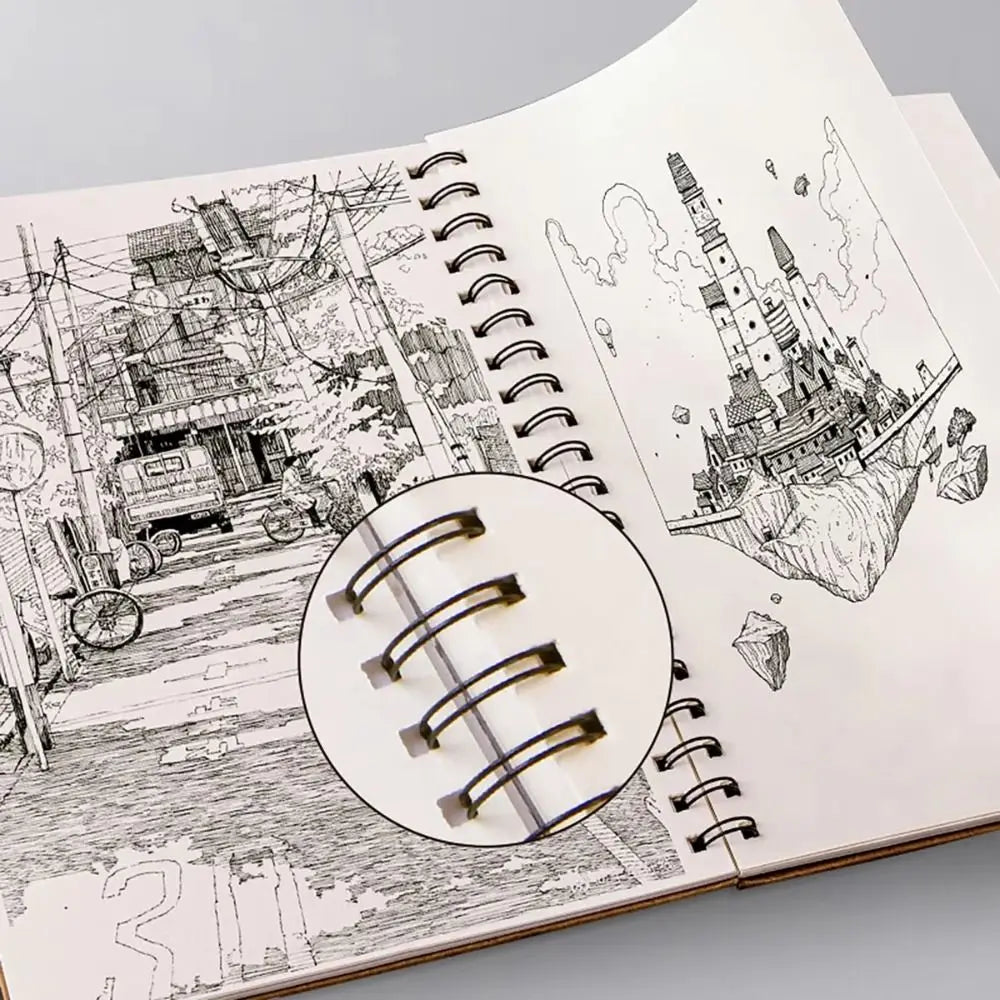 High Quality Kraft Paper Art Sketchbook A4/8K/16K/32K/A3 Flip-up Drawing Notepad 30Sheets/60Pages Spiral Notebook Art Supplies    Home Decor Supply | Online Retail | ShoreShopper.com
