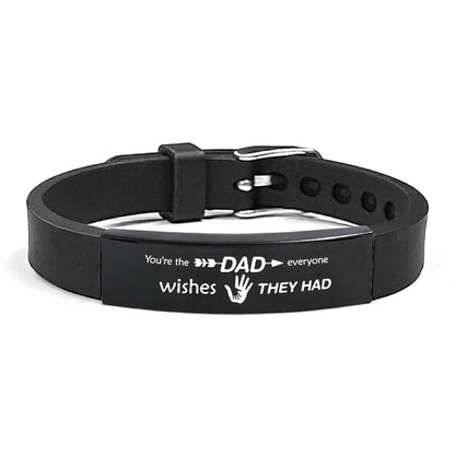 Father's Day Gifts Inspirational Quote Bracelets Stainless Steel Wristband Family Bracelets Adjustable Bracelet for Father    Your Coastal Marketplace | Shoreshopper.com