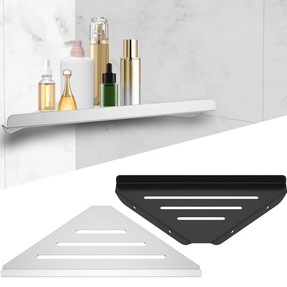 Wall Mount Shower Corner Shelf No-drill 304 Stainless Steel Corner Shampoo Body Wash Storage Organizer for Bathroom Glass Shelf    Home Decor Supply | Online Retail | ShoreShopper.com