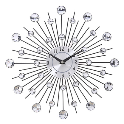 DIY Modern Design Large Wall Clock Quartz Movement Hanging Circle Decor Battery Powered Jeweled Artistic Clock for Living Room    Home Decor Supply | Online Retail | ShoreShopper.com