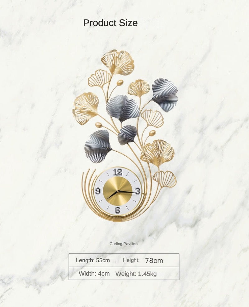 78cm Ginkgo Biloba Wall decoration, big size metal iron crafts, home clock,silent living room, and porch decoration art    Home Decor Supply | Online Retail | ShoreShopper.com