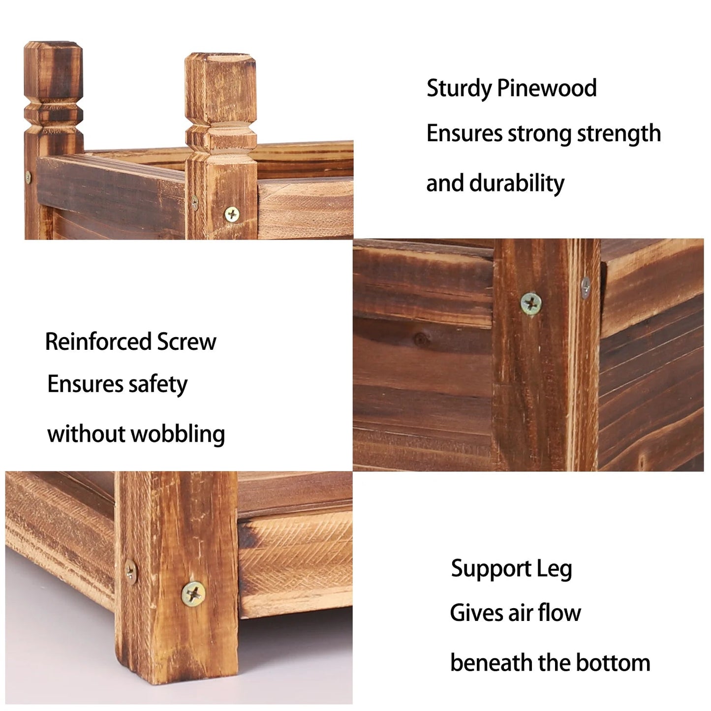 Wooden Raised Flower Bed Indoor Outdoor Vegetable Herb Planter Pot Garden Bed Flower Display    Home Decor Supply | Online Retail | ShoreShopper.com