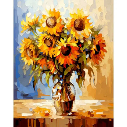 GATYZTORY Paint By Number yellow Flower Landscape Oil Painting On Canvas Floral Handmade Modern Diy Unique Gift    Home Decor Supply | Online Retail | ShoreShopper.com