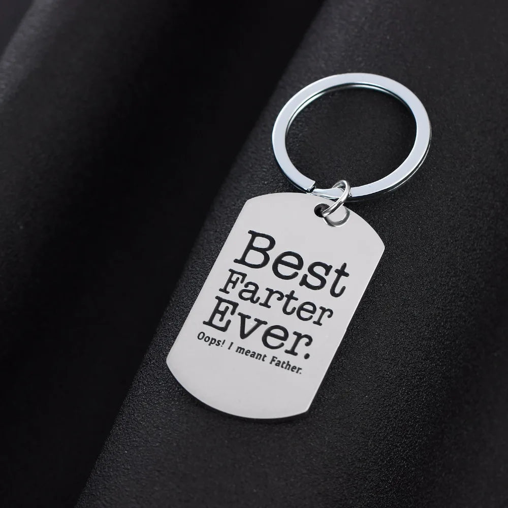 Metal Father's Day Keychain Gift Best Farter Ever Oops I Meant Father Birthday Christmas Gifts For Dad Father From Son Daughter    Your Coastal Marketplace | Shoreshopper.com