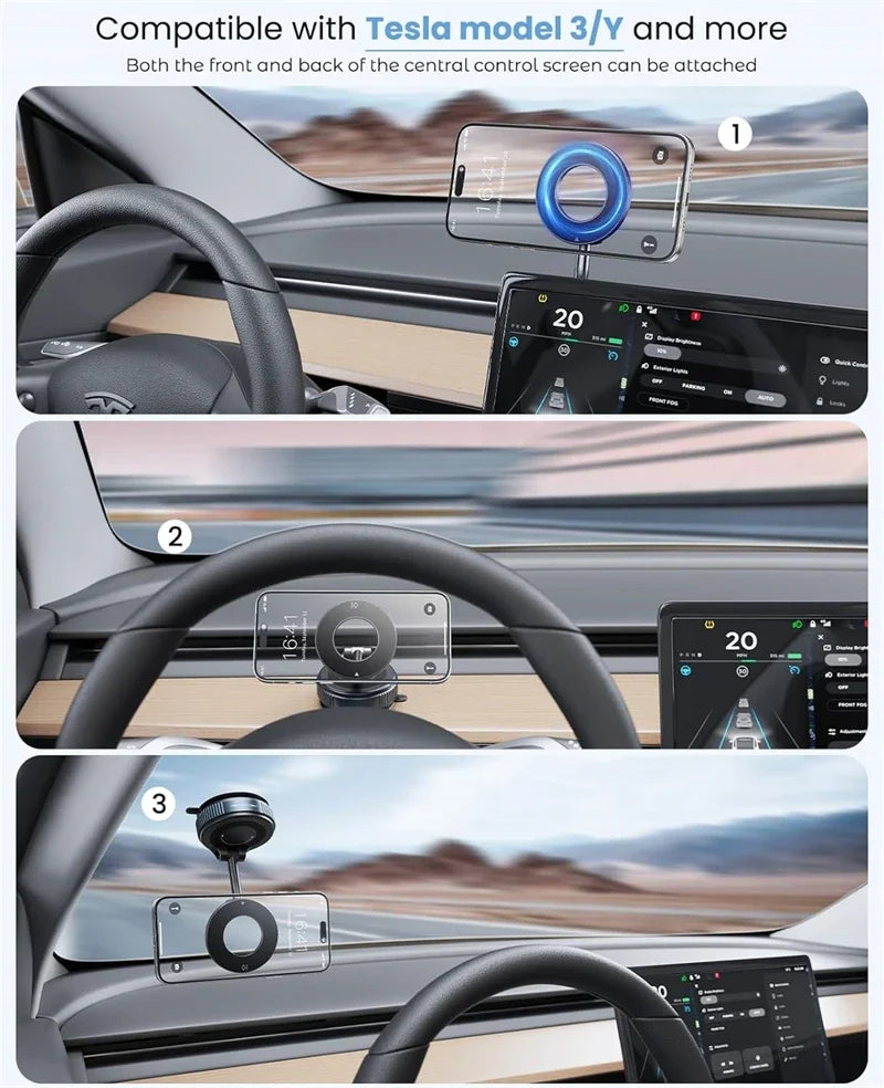 Car Mount Electric Vacuum Magnetic Holder Foldable Strong Suction Stand For Cell Phone For iphone 12 13 14 15 16 Live Streaming    Home Decor Supply | Online Retail | ShoreShopper.com