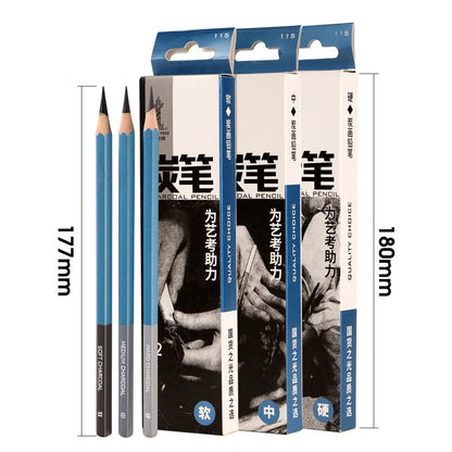 Master Specialized Sketch Charcoal,Hard, Neutral, Soft Refills,Drawing Pencils,Art Student Fine Arts Supplies 12 pcs Box TB-01    Home Decor Supply | Online Retail | ShoreShopper.com