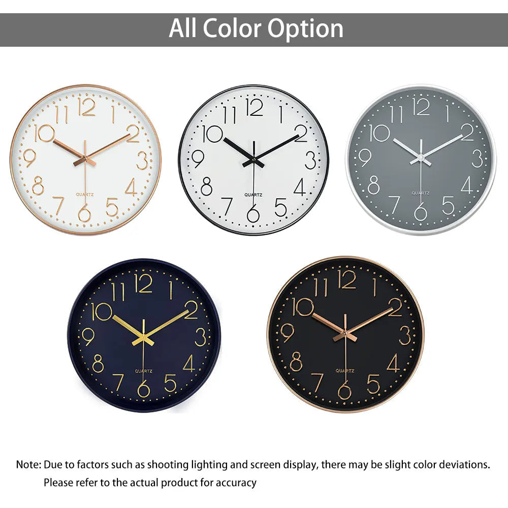 Minimalist Quartz Wall Clock Cubic Digital Clock Modern Style Silent Non Ticking Living Room Bedroom Office Clock 8/10/12 Inch    Home Decor Supply | Online Retail | ShoreShopper.com