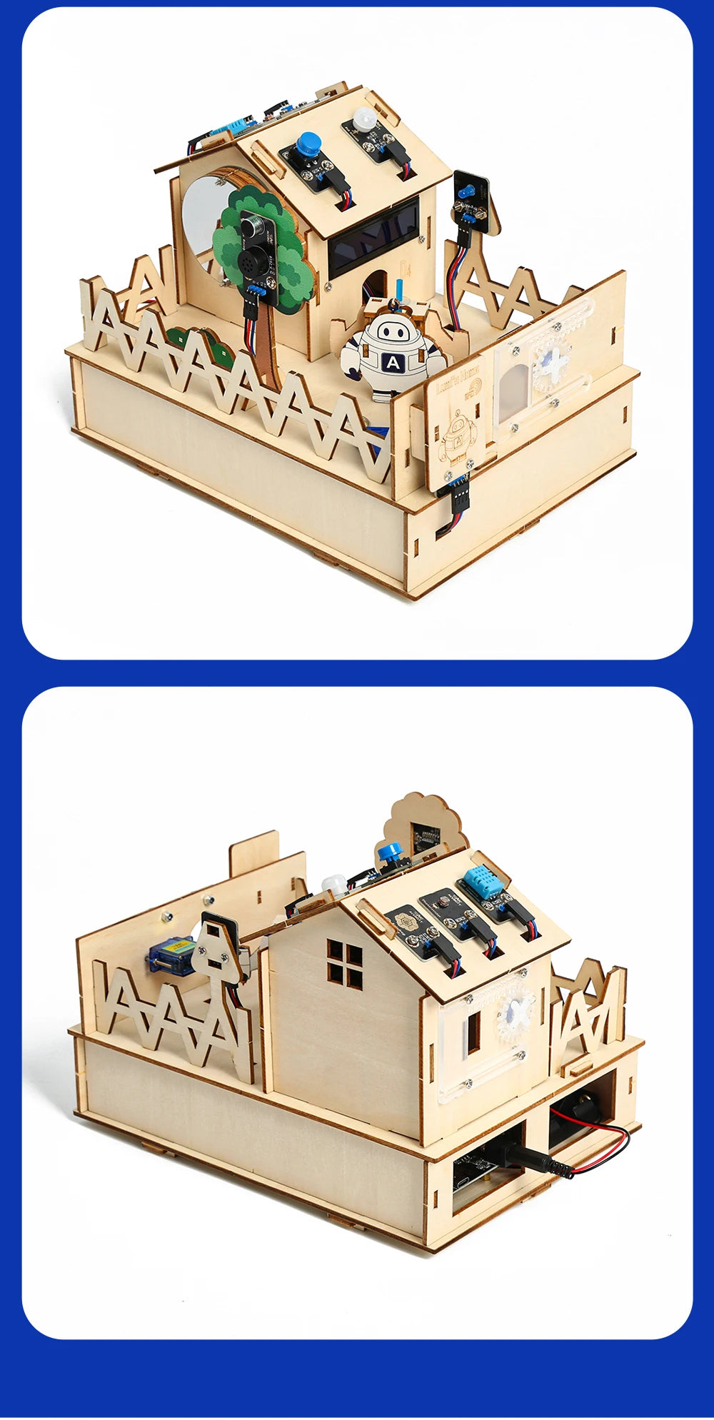 ACEBOTT Smart Home STEM STEAM Starter Kit Wooden House IoT Wifi Blockly Programming for ESP32 Arduino - ShoreCo.Shop