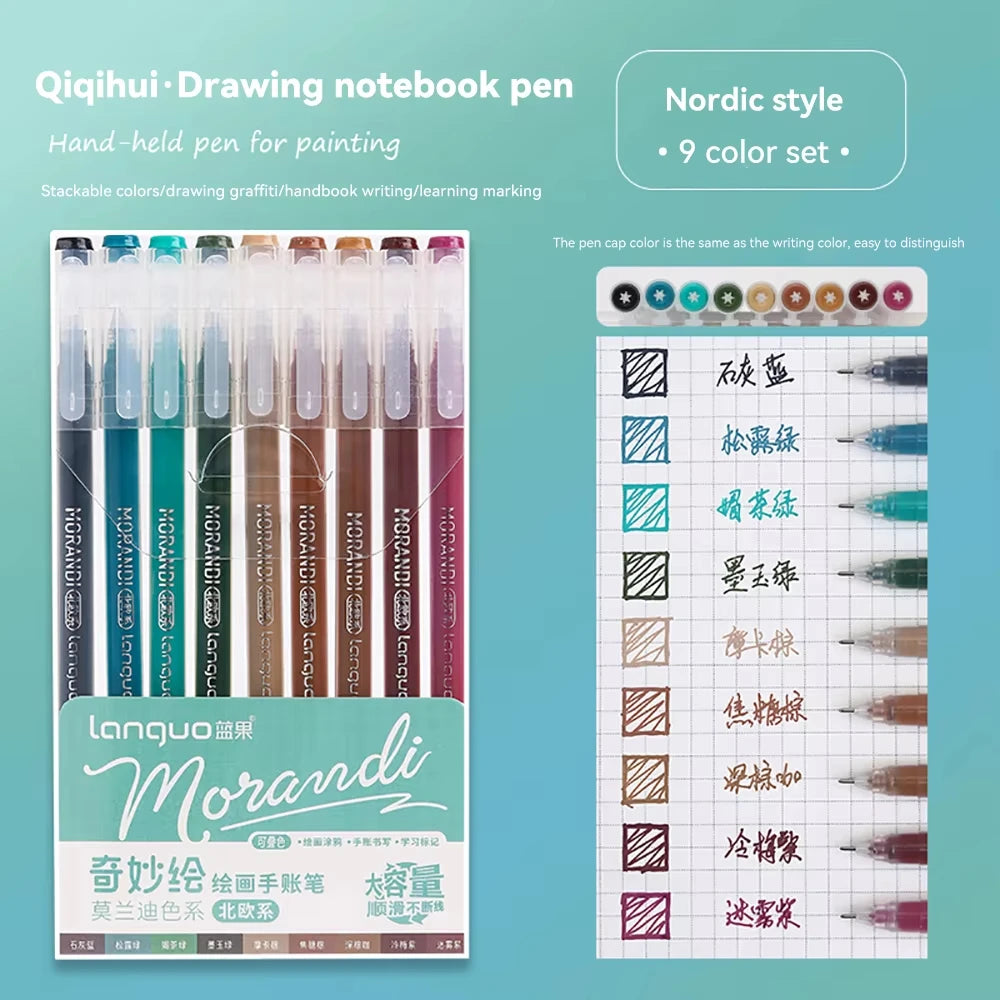 Languo 27-207 Colors Of One Set Drawing Handbook Pens Student DIY Graffiti Multi-Color Gel Pen Writing Marker Stationery    Home Decor Supply | Online Retail | ShoreShopper.com