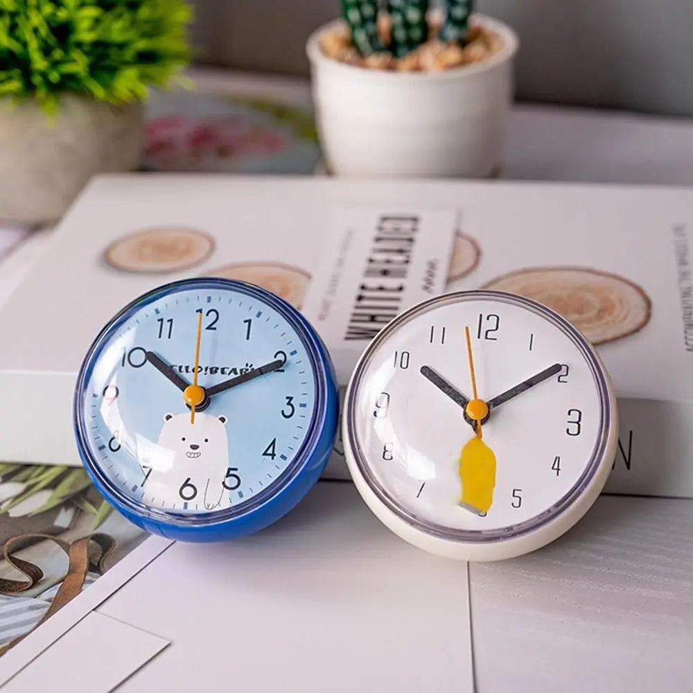 Mini Sucker Wall Clock Bathroom Anti-Fog Waterproof 7cm Kitchen Toilet Small Quartz Table Clock    Home Decor Supply | Online Retail | ShoreShopper.com
