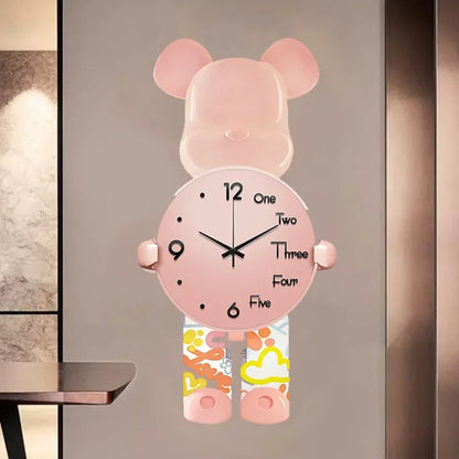 Large Bear Wall Clocks CreativeBear Wall Clock Aesthetic Giant Wall-clock Luxury Living Room Decoration Dining Room Ornament    Home Decor Supply | Online Retail | ShoreShopper.com