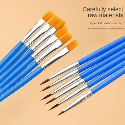 10/20/50Pcs Painting Brushes Set Art Round / Flat Brushs Nylon Hair Paint Brushes Pen for Oil Acrylic Watercolor Art Supplies    Home Decor Supply | Online Retail | ShoreShopper.com