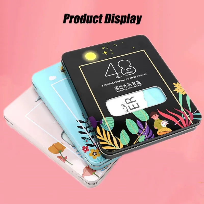 Watercolor Painting  48 Colors Solid Water Color Paint With Brush&Paper Drawing Set Art Supplies for Artists Beginner    Home Decor Supply | Online Retail | ShoreShopper.com
