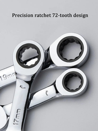 6-19mm Short Handle Quick Ratchet Wrench 72 Teeth Multi Functional Portable Short Dual-use Plum Blossom Small Wrench Hand Tools    Home Decor Supply | Online Retail | ShoreShopper.com