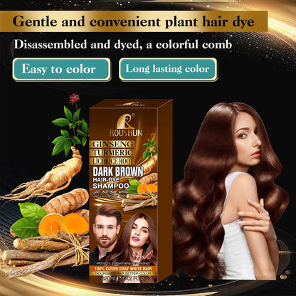 Brown Hair Color Shampoo for Gray Hair Instant Hair Dye Shampoo Hair Coloring in Minutes Natural and Long lasting color Hair Dye - ShoreCo.Shop