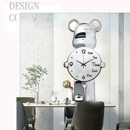 Large Bear Wall Clocks CreativeBear Wall Clock Aesthetic Giant Wall-clock Luxury Living Room Decoration Dining Room Ornament    Home Decor Supply | Online Retail | ShoreShopper.com