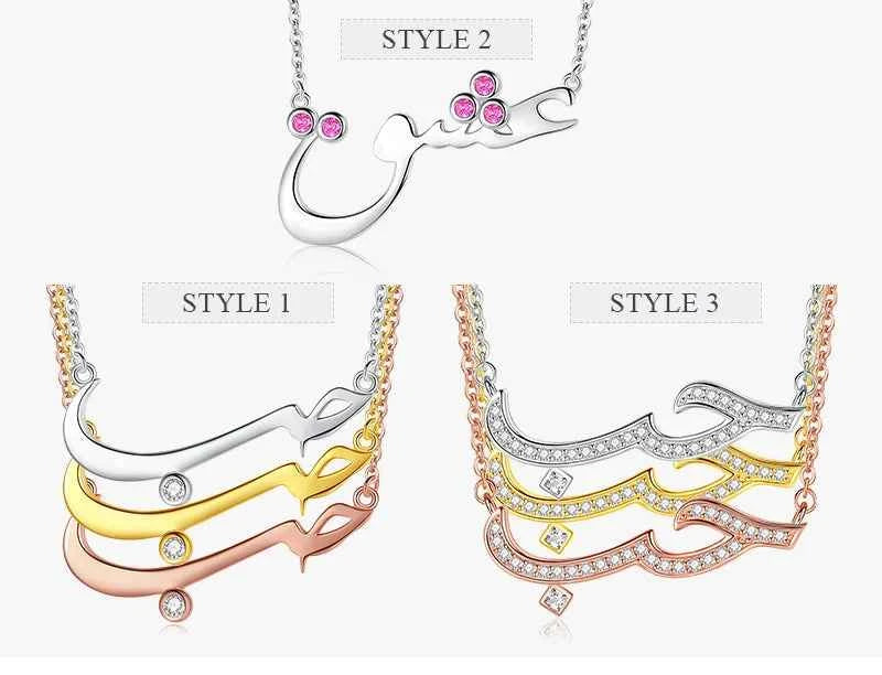KALETINE Charm Arabic Best Friends Honey Love Couple  925 Sterling Silver Pendant Necklace BFF Good Friendship Indian Jewelry