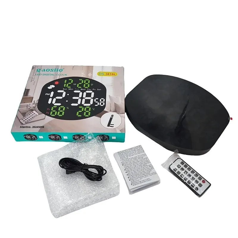 Large Digital Wall Clock Weather Station Forecast TEMP Humidity Date Week Night Mode Table Clock 2 Alarm 12/24H LED Alarm Clock    Home Decor Supply | Online Retail | ShoreShopper.com