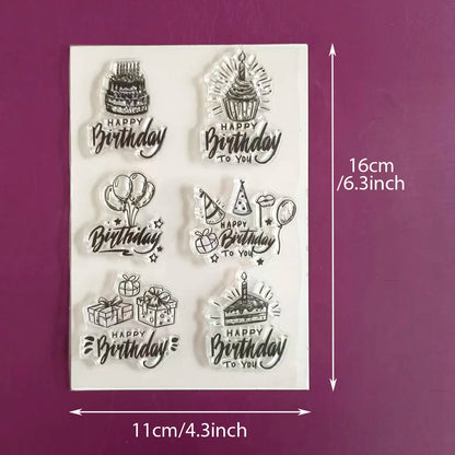 Father's Day & Birthday Clear Stamps Set Sentiment & Party Element Stamps for Card Making, Scrapbooking Wedding & Celebration DI    Your Coastal Marketplace | Shoreshopper.com