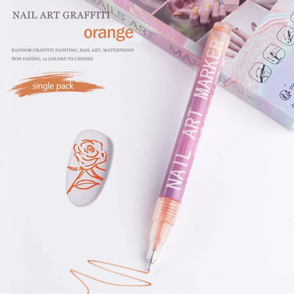 Nail Art Graffiti Pen Nail Acrylic Paint Pen Waterproof Painting Lines Pencil DIY Drawing Abstract Design Nail Accessories    Home Decor Supply | Online Retail | ShoreShopper.com