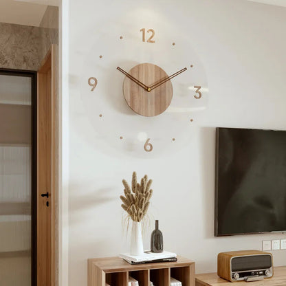 Hot Wall Clock Living Room Decoration Solid Wood Creative Silent Nordic Simple Quartz Clock Luxury Wall Watch Decor Fashion    Home Decor Supply | Online Retail | ShoreShopper.com