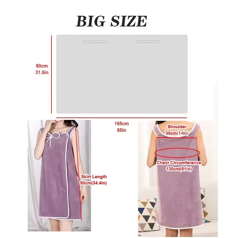  Women's Wearable Towel Skirt - Fast Drying Bath Robe Wrap for Beach, Spa, Shower & Gym | Multi-Purpose Bath Towel and Cover Up    Your Coastal Marketplace | Shoreshopper.com
