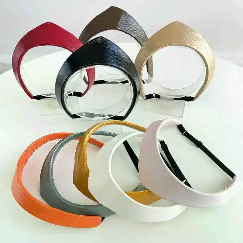 Fashion Adjustable Women Headband Leather Anti Slip Headband European And American Crown Hairband Ladies Headwear