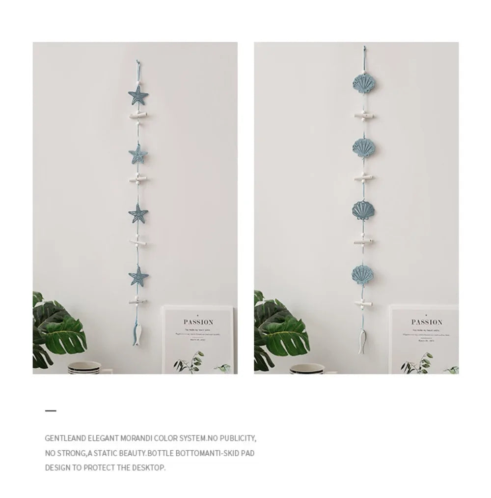Wall Hanging Hand Made Mediterranean Starfish Hung Fish Nautical Decor Hang Wood Marine Pendant for Home Decoration קישוטי קיר    Your Coastal Marketplace | Shoreshopper.com