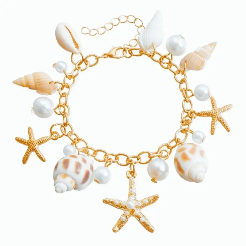 1Pc Boho Beach Shells Waist Chain Women's Starfish Pearl Tassel Pendant Belt Vacation Style Versatile Match Gift Accessories    Your Coastal Marketplace | Shoreshopper.com