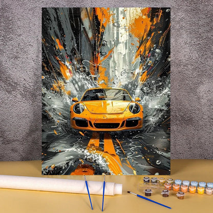 Acrylic Paint By Numbers Red Sports Car  Painting By Numbers On Canvas Coloring By Number For Adults Paint Digital Art    Home Decor Supply | Online Retail | ShoreShopper.com