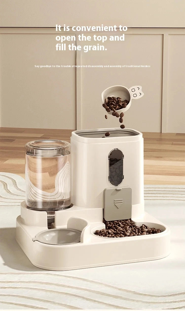 Dog & Cat Automatic Feeder & Waterer Set: Gravity Design, Leak-Proof, Spill-Proof, Anti-Slip, Easy to Clean, Built-In Food Bowl - ShoreCo.Shop