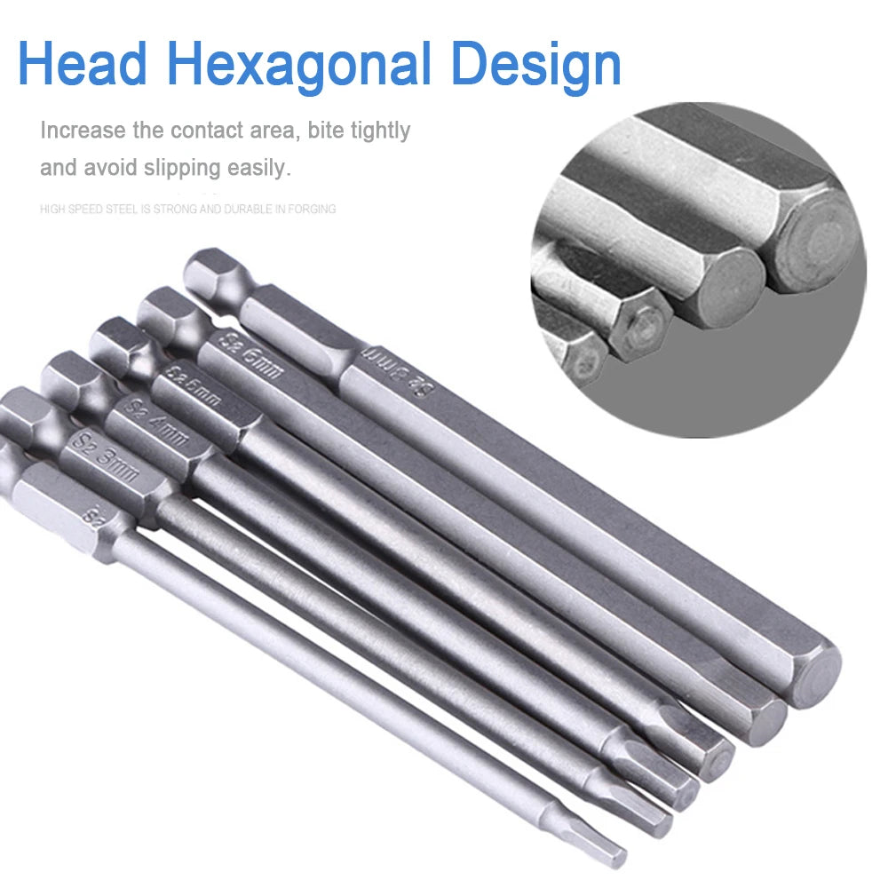 8pcs 100mm Hex Head Allen Wrench Drill Bits Set SAE Metric Allen Electric Hexagonal Bit Screwdriver Socket Bit Power Tool Parts    Home Decor Supply | Online Retail | ShoreShopper.com