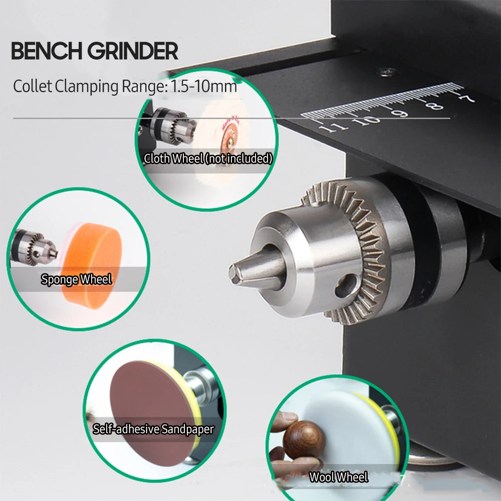 200W Circular Table Saw Mini Bench Saw and Belt Sander Variable Speed 30mm Cutting Depth for Wood Plastic Stone Metal Knife - ShoreCo.Shop